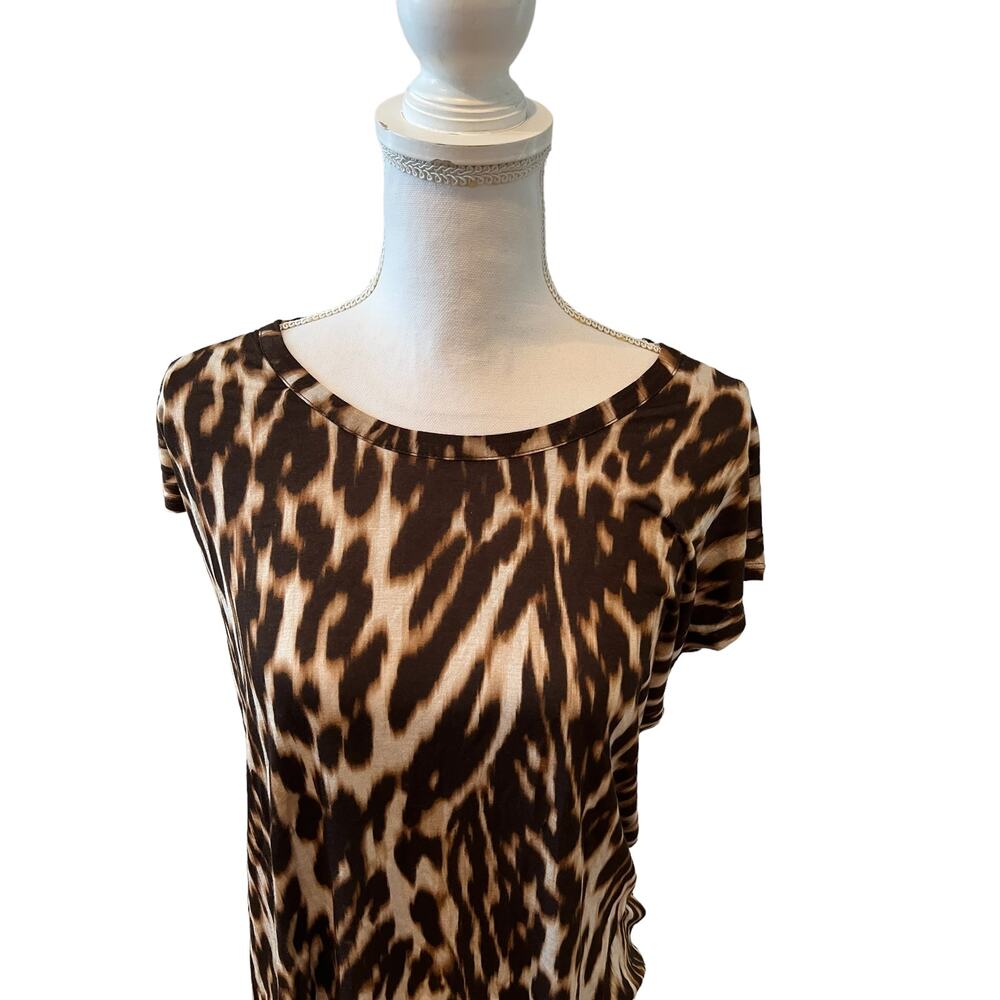 Michael Kors Animal Print Casual Knit Top M - Picture 2 of 6